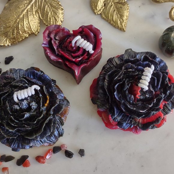 Custom Flower Beeswax Candle Aromatherapy Set w/ Diffuser, Potpourri & Crystal - Picture 4 of 16